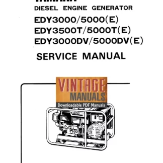 Yamaha EDY 3000 3500 5000 diesel generator service manual