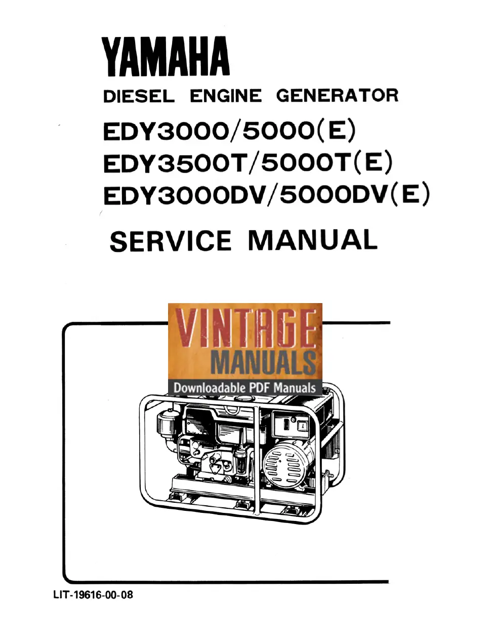 Yamaha EDY 3000 3500 5000 diesel generator service manual